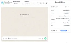 Gestión de información del cliente dentro del chat de WhatsApp